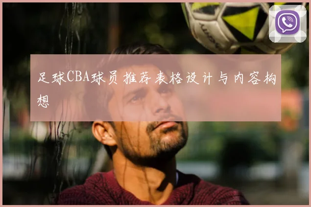 足球CBA球员推荐表格设计与内容构想
